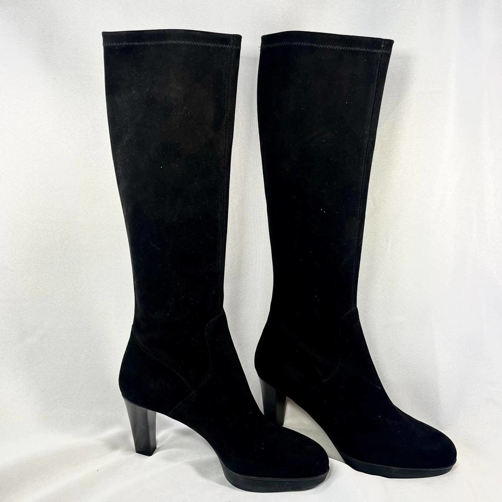 Fratelli Rosetti Black Bodycon/Tight Knee High / Mid Rise Boots in Size 37